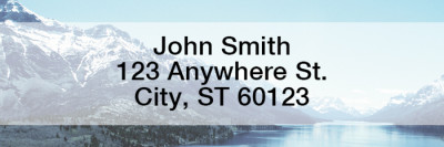 Mountain Views Rectangle Address Labels | LREVC-17
