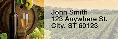 Wine Lovers Rectangle Address Labels | LRFOD-52