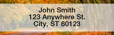 Autumn Roads Rectangle Address Labels | LRFUN-73