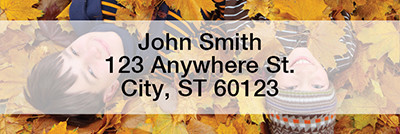 Leaf Pile! Rectangle Address Labels | LRFUN-74