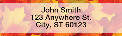 Fall Leaves Rectangle Address Labels | LRFUN-76