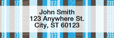 Modern Stripes Rectangle Address Labels | LRGEO-13