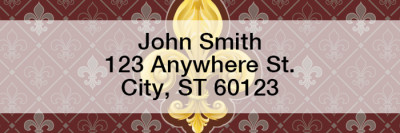 Fleur-de-lis Rectangle Address Labels | LRGEP-64