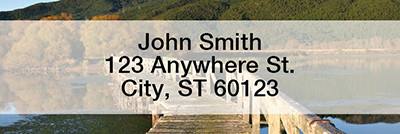 Water's Edge Rectangle Address Labels | LRNAT-02