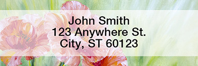 Poppy Oil Painting Rectangle Address Labels | LRNAT-76