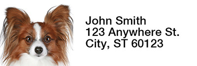 Papillon Rectangle Address Labels | LRRDOG-106