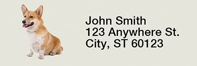 Pembroke Corgi Rectangle Address Labels | LRRDOG-107