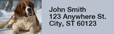 Saint Bernard Rectangle Address Labels | LRRDOG-108