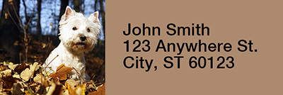 West Highland White Terrier Rectangle Address Labels | LRRDOG-112
