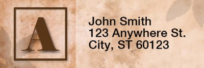 Simplistic Monogram A Rectangle Address Labels | LRRMONO-01A