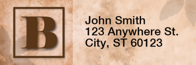 Simplistic Monogram B Rectangle Address Labels | LRRMONO-01B