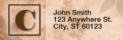 Simplistic Monogram C Rectangle Address Labels | LRRMONO-01C