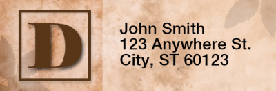 Simplistic Monogram D Rectangle Address Labels | LRRMONO-01D