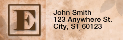 Simplistic Monogram E Rectangle Address Labels | LRRMONO-01E