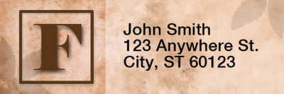 Simplistic Monogram F Rectangle Address Labels | LRRMONO-01F