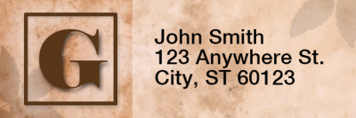Simplistic Monogram G Rectangle Address Labels | LRRMONO-01G