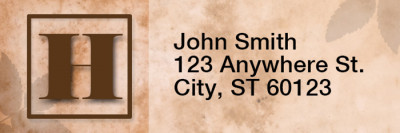 Simplistic Monogram H Rectangle Address Labels | LRRMONO-01H