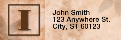 Simplistic Monogram I Rectangle Address Labels | LRRMONO-01I