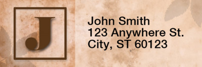 Simplistic Monogram J Rectangle Address Labels | LRRMONO-01J