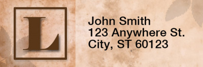 Simplistic Monogram L Rectangle Address Labels | LRRMONO-01L