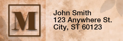 Simplistic Monogram M Rectangle Address Labels | LRRMONO-01M