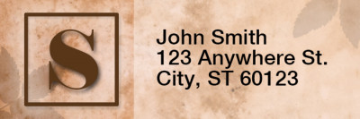 Simplistic Monogram S Rectangle Address Labels | LRRMONO-01S