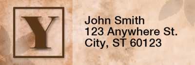 Simplistic Monogram Y Rectangle Address Labels | LRRMONO-01Y