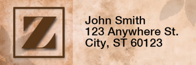 Simplistic Monogram Z Rectangle Address Labels | LRRMONO-01Z