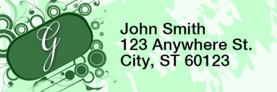 Stylish Monogram G Rectangle Address Labels | LRRMONO-03G