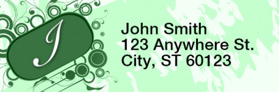 Stylish Monogram I Rectangle Address Labels | LRRMONO-03I