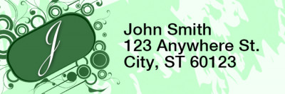 Stylish Monogram J Rectangle Address Labels | LRRMONO-03J