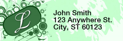 Stylish Monogram L Rectangle Address Labels | LRRMONO-03L