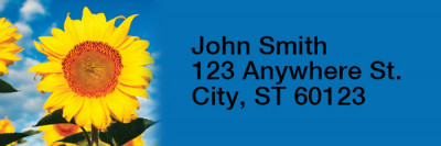 Sunflower Rectangle Address Labels | LRRNAT-08