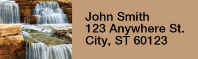 Waterfalls Rectangle Address Labels | LRRNAT-12