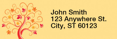 Four Season Trees Rectangle Address Labels | LRRNAT-73