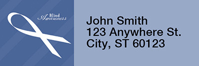 Blindness Awareness Ribbon Rectangle Address Labels | LRRRIB-08