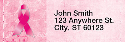 Faith, Hope & Strength Rectangle Address Labels | LRRRIB-10