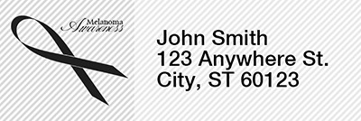 Melanoma Awareness Ribbon Rectangle Address Labels | LRRRIB-20