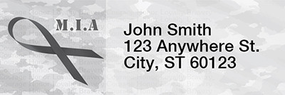 MIA Remembrance Ribbon Rectangle Address Labels | LRRRIB-21