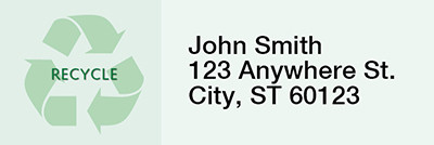 Recycle Rectangle Address Labels | LRRRIB-24