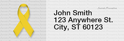 Suicide Prevention Ribbon Rectangle Address Labels | LRRRIB-26