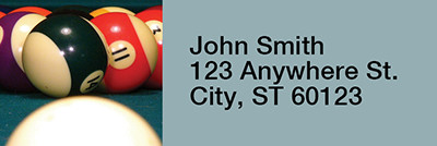Billiard Rectangle Address Labels | LRRSPO-02