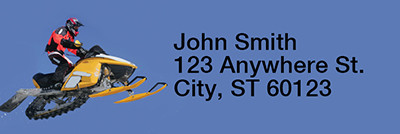 Snowmobiling Rectangle Address Labels | LRRSPO-11
