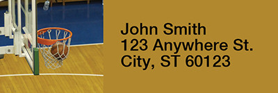 More Basketball Rectangle Address Labels | LRRSPO-12