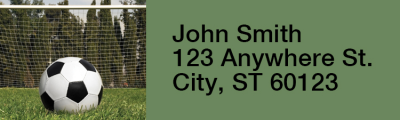 Soccer Rectangle Address Labels | LRRSPO-13
