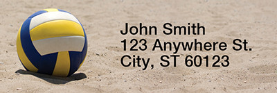 Beach Volleyball Rectangle Address Labels | LRRSPO-89
