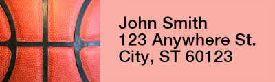 Basketball Rectangle Address Labels | LRRSPO-91