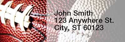 Green & Gold Football Team Rectangle Address Labels | LRRSPT-02