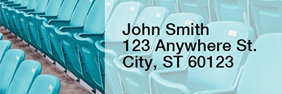 Midnight Green & White Football Team Rectangle Address Labels | LRRSPT-04