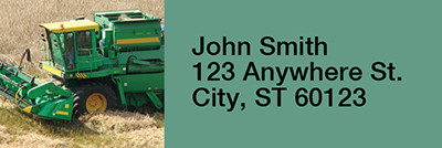 Big Green Machines Rectangle Address Labels | LRRTRA-15